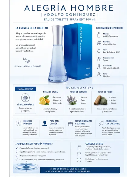 Alegría Hombre Eau de Toilette Vapo 100 ml